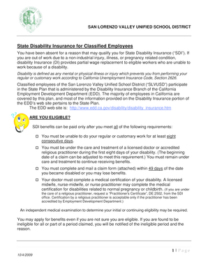 California State Disability Insurance Claim Form