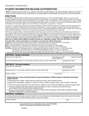 Student Information Release Authorization