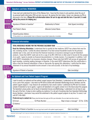 Patient Authorization and Notice of Release of Information
