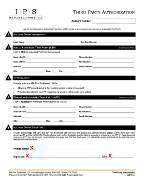 Third Party Authorization Form