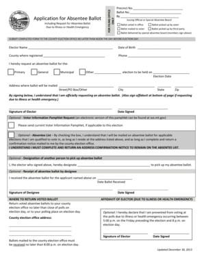 Montana Absentee Ballot Application