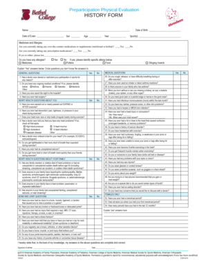 Preparticipation Physical Evaluation Form
