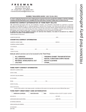 Freeman Third Party Authorization Form