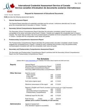 International Credential Assessment Service Application Form