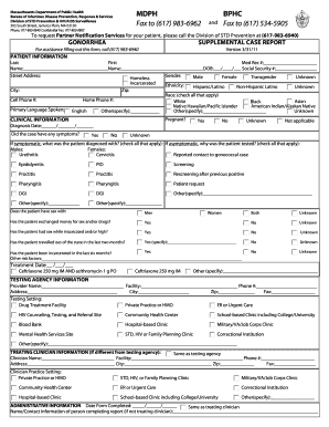 Gonorrhea Supplemental Case Report