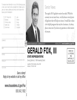 Connecticut Legislative Update Request Form