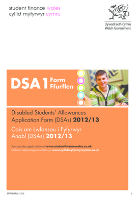 Disabled Students' Allowances Application Form