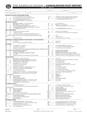 American Legion Consolidated Post Report