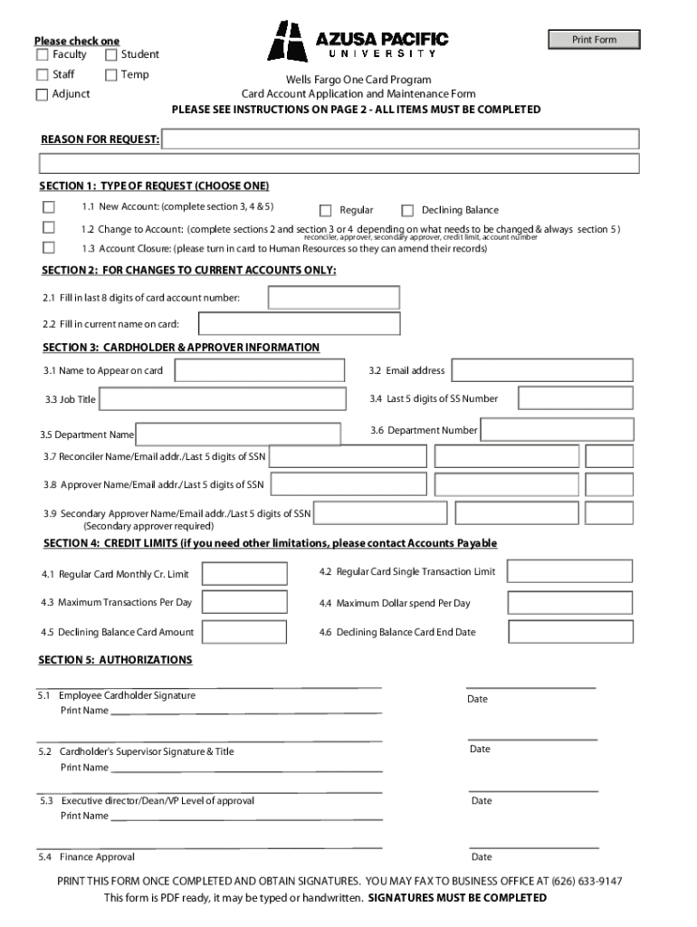 fargo card application form Preview on Page 1.