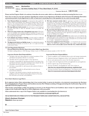 Merchant Services Program Terms and Conditions