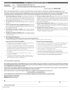 Merchant Services Program Terms and Conditions