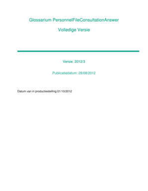Glossarium PersonnelFileConsultationAnswer