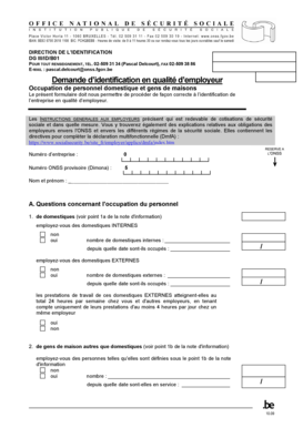 Demande d’identification en qualité d’employeur