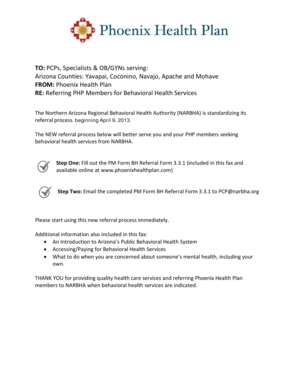 Arizona Behavioral Health Referral Form