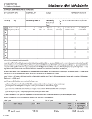 New York Medicaid Managed Care Enrollment Form