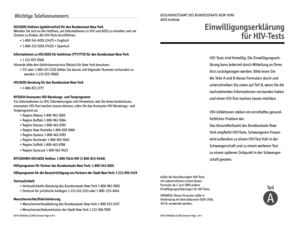 Einwilligungserklärung für HIV-Tests