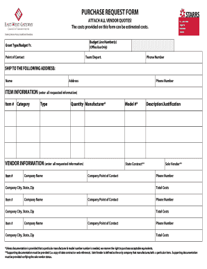 Purchase Request Form