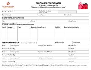 Purchase Request Form