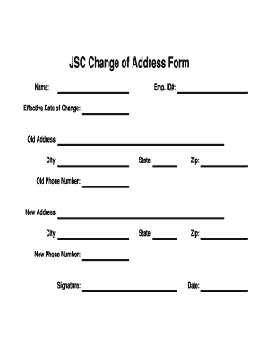 JSC Change of Address Form