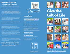 Nevada Organ and Tissue Donor Program Registration