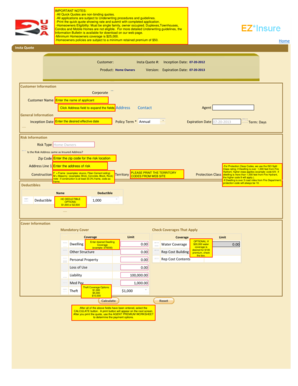 Home Owners Insurance Quote