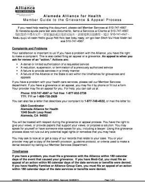 Fillable Online alamedaalliance Part Three Attachments and Forms (PDF