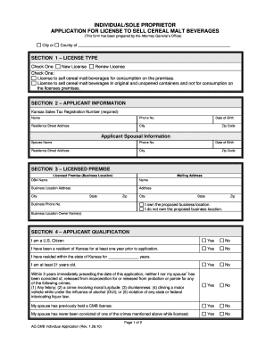 Kansas CMB License Application