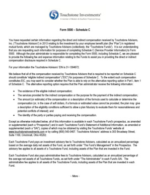 Form 5500 Schedule C