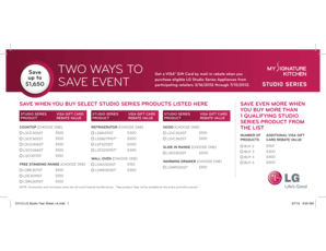 LG Studio Series Appliance Rebate Form