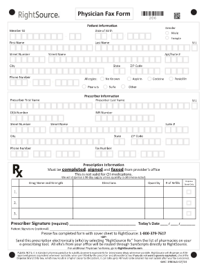 Physician Fax Form