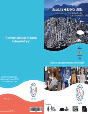 British Columbia Disability Resource Guide Feedback Form