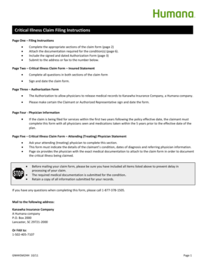 Critical Illness Claim Form