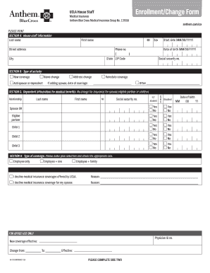 UCLA House Staff Medical Insurance Enrollment Form