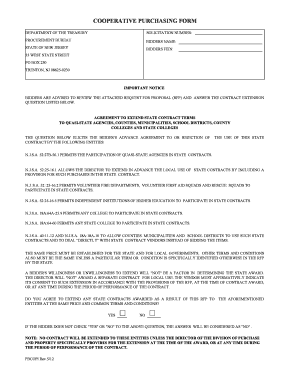 Cooperative Purchasing Form