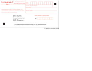 New Jersey Nonresident Tax Payment Voucher