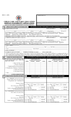 New Jersey Child Care Service Eligibility Application