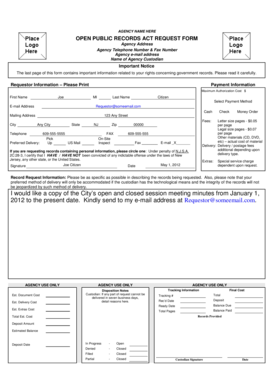 New Jersey Open Public Records Act Request Form
