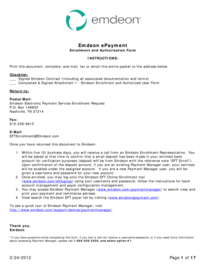 Emdeon ePayment Enrollment and Authorization Form