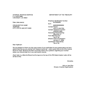 IRS Determination Letter