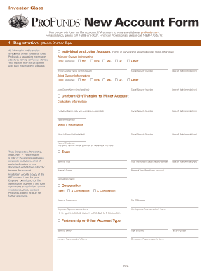 ProFunds Account Registration Form