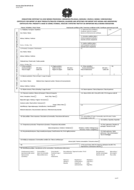 Veterinary Certificate for Import of Meat Products