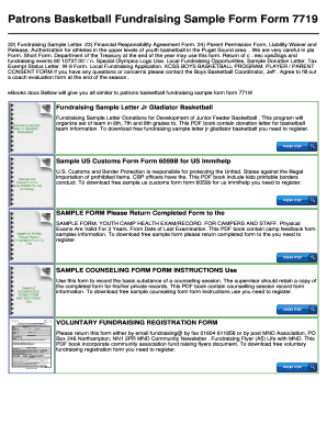 Patrons Basketball Fundraising Sample Form Form 7719