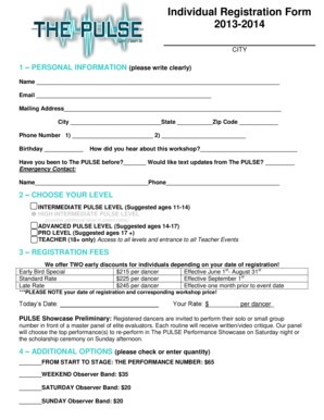Individual Registration Form