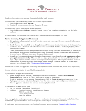 Tennessee Individual Health Insurance Application