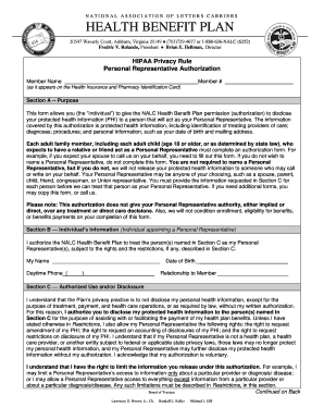 HIPAA Privacy Rule Personal Representative Authorization