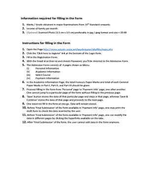 California University PG Admission Form