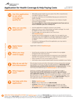 Health Coverage Application Form