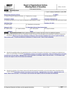 IRS Form 8937 Report