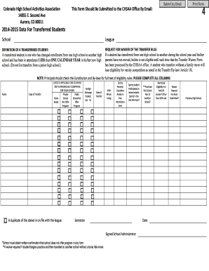 Colorado Transfer Waiver Form