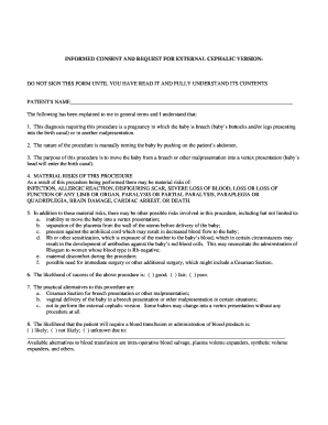 Informed Consent for External Cephalic Version